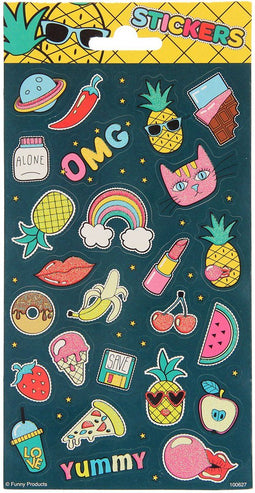 Funny Products Stickervel Pineapple Junior Papier 46 Stuks