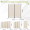 Angel Living Kamerscherm 2 Panelen - 162 x 180 cm - Inklapbaar - Beige (2 panelen)
