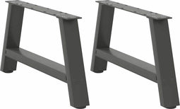 vidaXL - Salontafelpoten - 2 - st - A-vormig - 70x(30-31) - cm - staal - antraciet