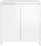 vidaXL - Dressoir - 70x41x75 - cm - bewerkt - hout - hoogglans - wit
