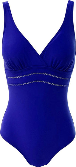 Nickey Nobel Badpak - Maat 40 - Kobalt blauw met gaas effect