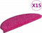 vidaXL - Trapmatten - 15 - st - 65x21x4 - cm - roze