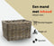New Looxs Melbourne Large - Rotan Fietsmand met Deksel - Handgemaakt - Voorop - 45 Liter - Grijs