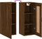 vidaXL - Wandkast - 34,5x34x90 - cm - bewerkt - hout - bruin - eikenkleur