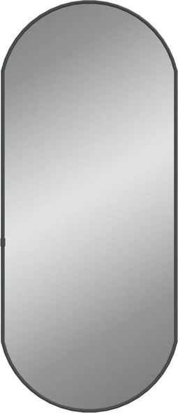 vidaXL - Wandspiegel - 70x30 - cm - ovaal - zwart
