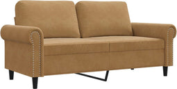 vidaXL - Tweezitsbank - 140 - cm - stof - bruin