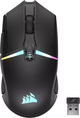 Corsair Nightsabre - Gamingmuis - Draadloos 26K dpi RGB - Zwart