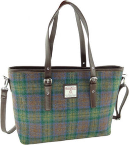 Schoudertas Spey Tote bag Tartan Skye - Groot - Ritssluiting - Harris Tweed - Glen Appin of Scotland