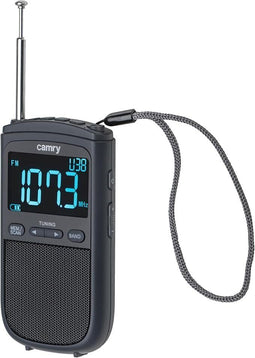 Camry CR 1905 - Draagbare mini radio - FM/AM - LCD-scherm - USB-C - Alarmfunctie