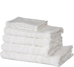 Seahorse Grace - 3 Washandjes & 3 Baddoeken & 1 Douchelaken - Wit - Set van 7