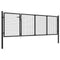 vidaXL - Poort - 350x75 - cm - staal - antraciet