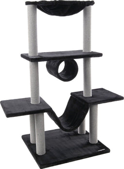 FLAMINGO - Kattenkrabpaal - Hamza - 60x57x122 - cm - zwart