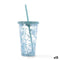 Quid Quidate - Beker met Rietje - BPA-vrij - Blauw (12 stuks)
