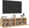 vidaXL - Tv-meubels - 2 - st - 60x30x30 - cm - bewerkt - hout - sonoma - eikenkleurig
