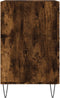vidaXL - Nachtkastje - 40x40x66 - cm - bewerkt - hout - gerookt - eikenkleurig