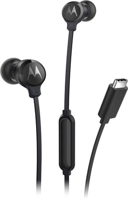 Motorola Earbuds 3C-S In-Ear Oordopjes met Microfoon, Comfortabele Pasvorm, Handsfree Bellen, High-Definition Geluid, Veilig Pasvormontwerp, USB-C Stekker