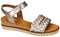 Gabor 82.759.89 - Sleehak Sandalen - Vlechtwerk - Satin Metallic Puder