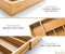 Budu Bestekbak #38 - Uitschuifbaar Bamboe Bestekcassette - 5/7 vakken - 38 x 29,5 - 47,8 cm