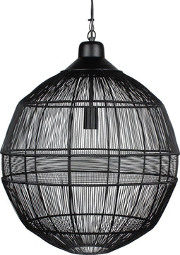 WOOOD Exclusive Enes Hanglamp - Metaal - Zwart - 33x14x14