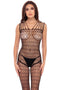 Rene Rofe - Open kruis bodystocking met geometrisch patroon