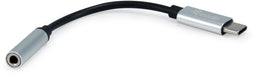 Equip 133474 - Kabel - USB-C naar 3,5 mm - Zilver Zwart