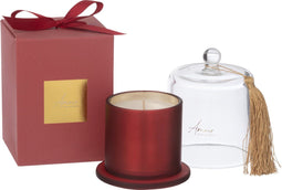J-Line geurkaars stolp Amour - rood - large - 45U