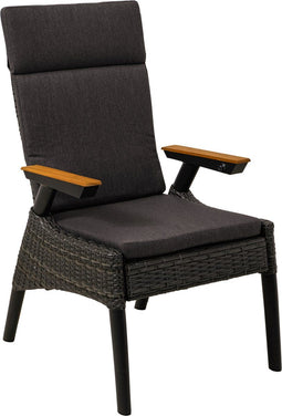 Tuinstoel Florence Forte - zwart (set van 2 stoelen)