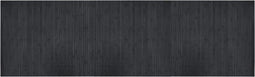 vidaXL - Vloerkleed - rechthoekig - 60x200 - cm - bamboe - grijs