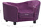 vidaXL - Hondenbank - 69x49x40 - cm - pluche - en - kunstleer - bordeauxrood