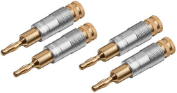 Wentronic 53983 - Bananen audioconnectors - 24k verguld - Goud (4 stuks)