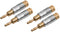 Wentronic 53983 - Bananen audioconnectors - 24k verguld - Goud (4 stuks)