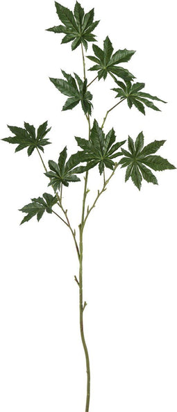 J-Line decoratie tak Papaya - kunststof - groen - 4 stuks