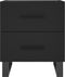 vidaXL - Nachtkastjes - 2 - st - 40x35x47,5 - cm - bewerkt - hout - zwart