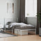 vidaXL - Bedframe - met - hoofdbord - metaal - wit - 90x200 - cm