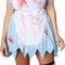 Dressforfun Zombie Alice XXL - vrouwenkostuum - korte jurk met franjes - met bloedvlekken
