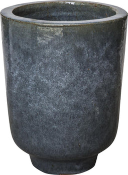 PTMD Jesse Ronde Bloempot - H60 x Ø50 cm - Keramiek - Donkergrijs