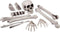 Boland - Zak met skelet schedel en botten - 12-delig Halloween decoratie (12 stuks)