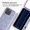 imoshion Hoesje Geschikt voor iPhone 15 Pro Hoesje Met Koord - imoshion Siliconen design hoesje met koord - Meerkleurig / Butterfly