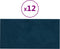 vidaXL - Wandpanelen - 12 - st - 2,16 - m² - 60x30 - cm - fluweel - blauw