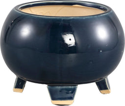 PTMD Moxxi Bloempot - 18,5 x 18,5 x 13 cm - Keramiek - Blauw