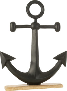 J-Line figuur Anker Op Voet - aluminium - zwart