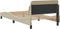 vidaXL - Bedframe - zonder - matras - 100x200 - cm - stof - crèmekleurig