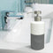 Sealskin Doppio - Zeepdispenser 325 ml - Handgeschilderd keramiek - Grijs