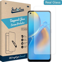 Oppo A74 4G screenprotector - Gehard glas - Transparant - Just in Case