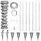 vidaXL - Gaashek - met - palen - 25x1 - m - gegalvaniseerd - staal