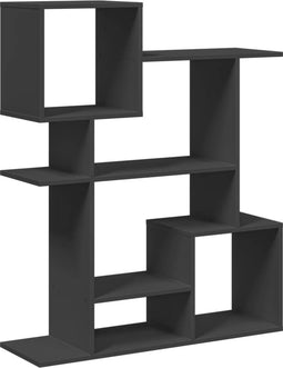 vidaXL - Kamerscherm - / - boekenkast - 92x29x112 - cm - bewerkt - hout - zwart