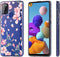 iMoshion Hoesje Geschikt voor Samsung Galaxy A21s Hoesje Siliconen - iMoshion Design hoesje - Roze / Transparant / Blossom Watercolor