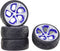 Reely 1:10 Straatmodel Complete wielen On-Road 5-spaaks Wit-blauw 1 stuk(s)