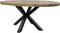 HSM Collection ovale eettafel Portland - 240x120 cm - mangohout/ijzer