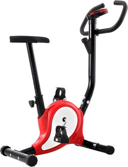 vidaXL - Hometrainer - met - bandweerstand - rood